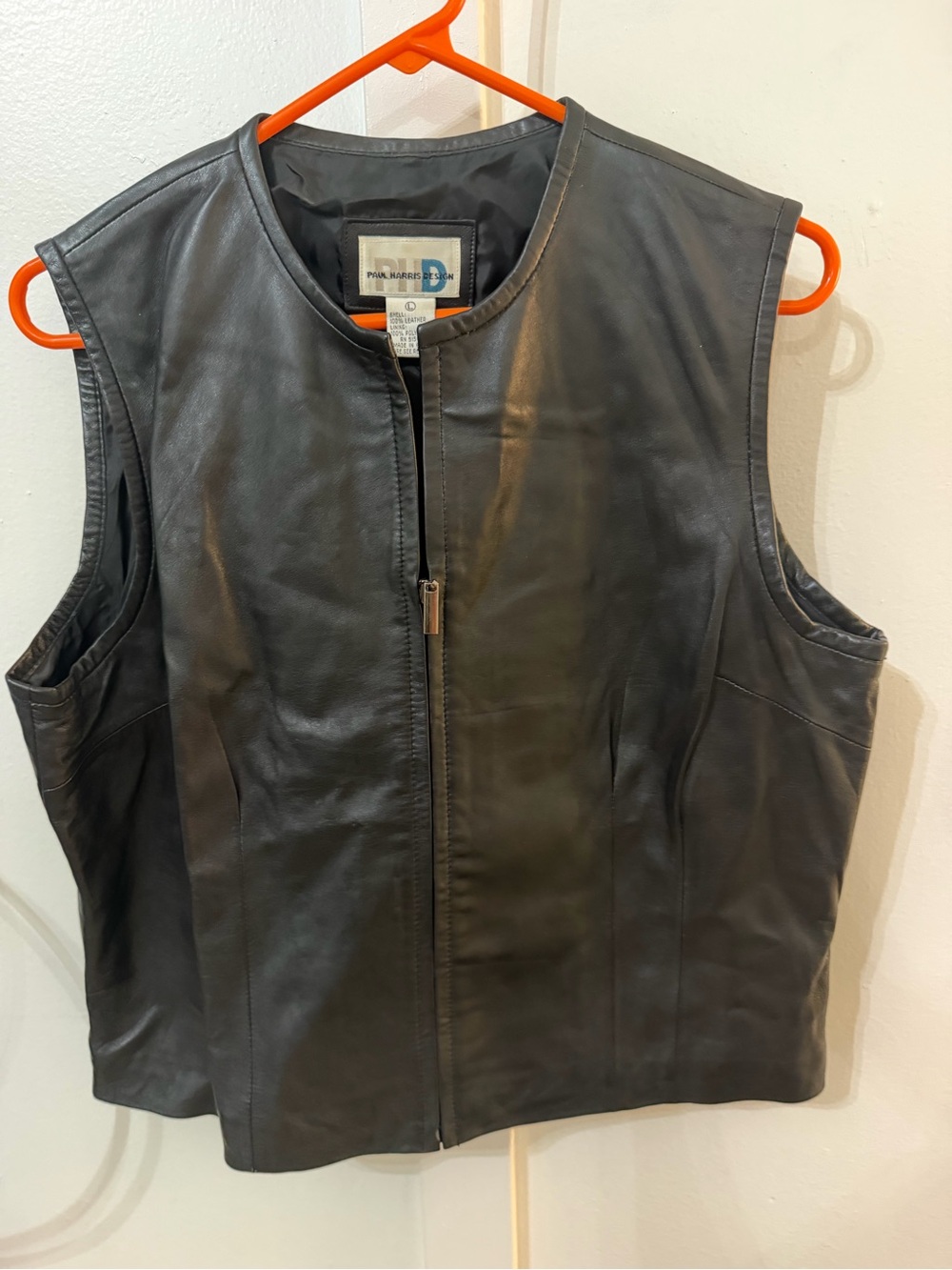 Vintage Paul Harris design -  early 80’s 100% Leather vest- EXCELLENT SHAPE